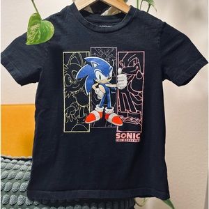 Sonic The Hedgehog Boys Black Graphic T-Shirt